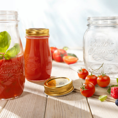 Chai thủy tinh Quattro nắp vặn 1000ml Bormioli Rocco Ý - Hàng Chính Hãng