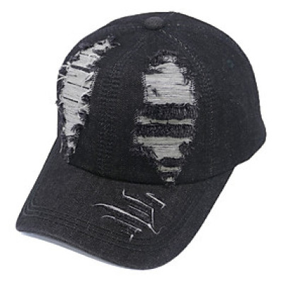 Mũ lưỡi trai jean rách bụi cá tính, phong cách ngầu và hiện đại, đường may chắc chắn, khóa gài cao cấp chống gỉ sét - Hạnh Dương