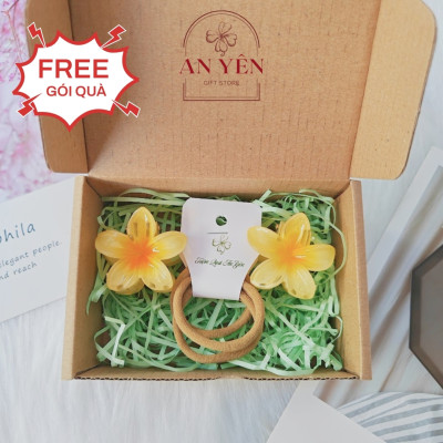 Set Quà Tặng Cột Tóc Quốc Tế Thiếu Nhi 1/6 No.3, Set Quà Kẹp Hoa Sứ Mini Và Cột Tóc Tặng Bé