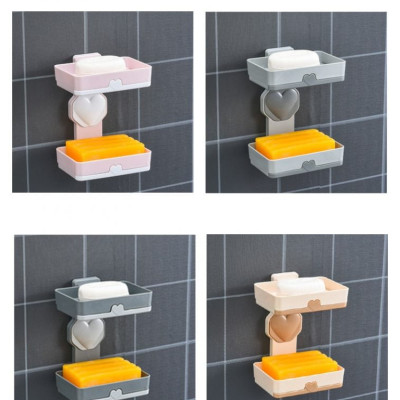 Kệ đựng xà phòng nhà tắm 2 tầng xoay 360 ( Giao màu ngẫu nhiên) - Chính hãng