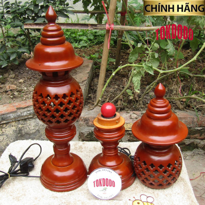 Đèn Thờ Cúng Gia Tiên Quả Dứa Bằng Gỗ Thương Hiệu TOKDODO ( Đủ Size)