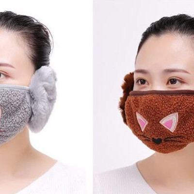 Khẩu trang bịt tai giữ ấm mùa dịch - KTA2 Giao Màu Ngẫu Nhiên 