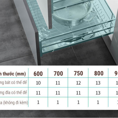 Giá úp bát đa năng nan dẹt inox 304 thương hiệu Grob mã GC304