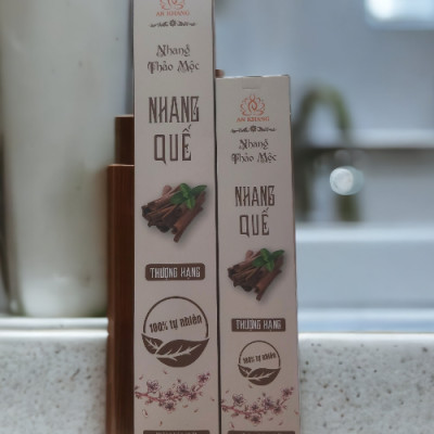 Hộp 100 nén nhang Quế dài 29cm -không sử dụng hóa chất, ít khói, mùi hương dịu nhẹ