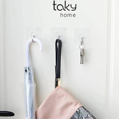 SET 20 Móc Dán Tường Trong Suốt, Treo Đồ Dùng Tiện Dụng Đa Năng Trong Gia Đình, Móc Dính Tường Siêu Dính, Giá Rẻ, Taky Home 2213set20