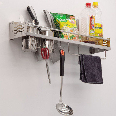 Kệ bếp đa năng Inox Eurolife EL-K1 (Trắng bạc)