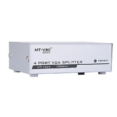 SOAIY Bộ chia VGA 1 ra 4 MT VIKI - VGA 1x4 VIKI - Bộ chia VGA 1 ra 4 màn hình TV, máy chiếu - Hàng Nhập Khẩu