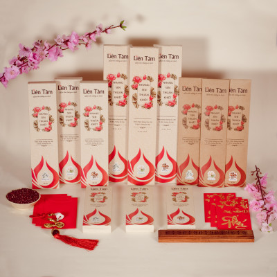 Nhang Sen Hương Tràm Liên Tâm 38cm 90 cây - Thanh lọc, diệt khuẩn, 100% Từ Lá Tràm tự nhiên