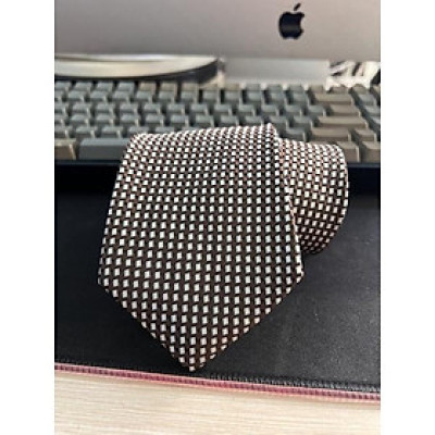 Cà vạt nam 8cm nâu trắng trung niên 2022 Giangpkc