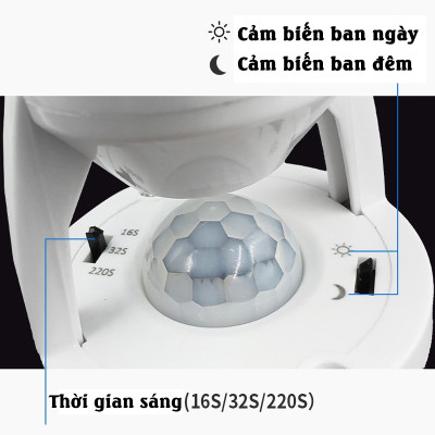 Đui Đèn Cảm Biến Chuyển Động E27, Tự Động Bật Tắt Thông Minh khi có người