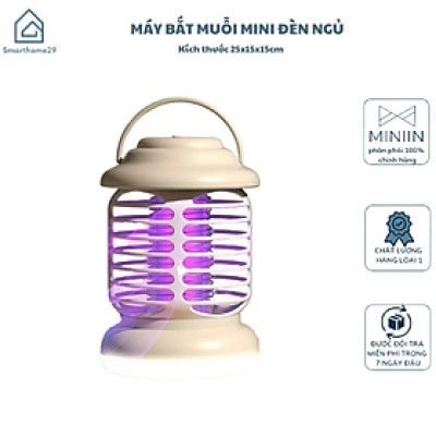 Máy Bắt Muỗi Mini Đèn Cắm Trại, Đèn Ngủ Diệt Côn Trùng, Cổng Sạc USB, Pin 1200mA - HÀNG CHÍNH HÃNG MINIIN