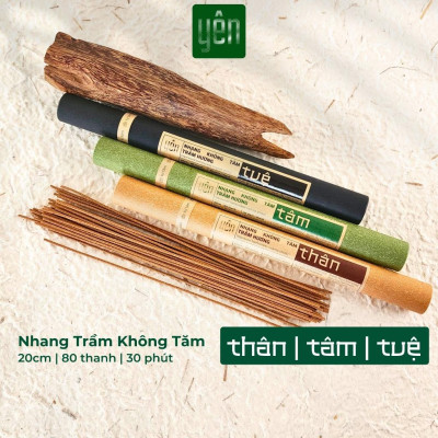 Nhang Trầm Hương Không Tăm Giá Sỉ Yên Loại Thân, Tâm, Tuệ Sạch Tự Nhiên Ít Khói An Toàn Dùng Thiền