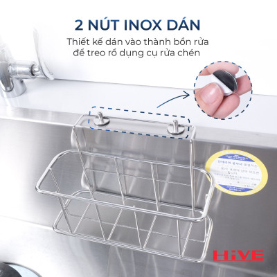 RỔ ĐỰNG DỤNG CỤ RỬA CHÉN WPN 200 INOX 304