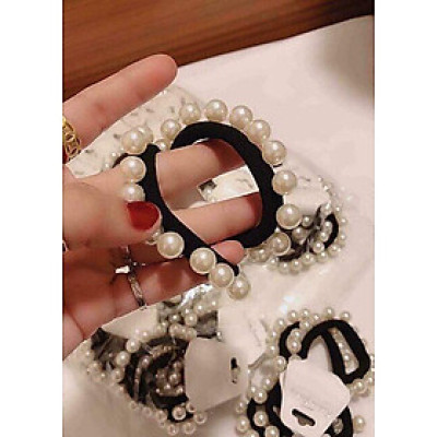 Set 2 Dây Buộc Tóc Ngọc Trai Siêu Xinh - Kiểu Dáng Hàn Quốc