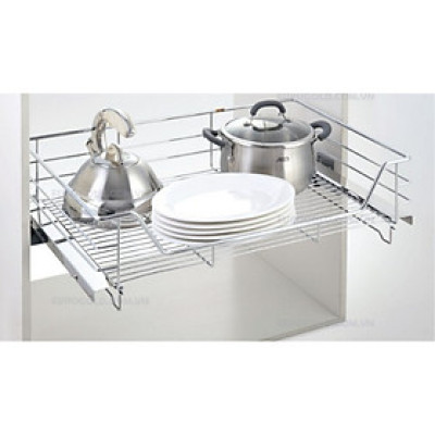 Giá xoong nồi inox nan âm tủ gắn cánh ray giảm chấn EUROGOLD (EG61) - Hàng chính hãng