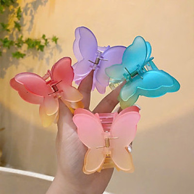 Kẹp tóc hình cánh bướm 2 lớp pha màu pastel siêu xinh và dễ thương