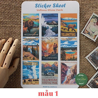 sticker sheet yellow stone - sticker dán, trang trí sổ nhật kí, sổ tay | Bullet journal sticker - uni027