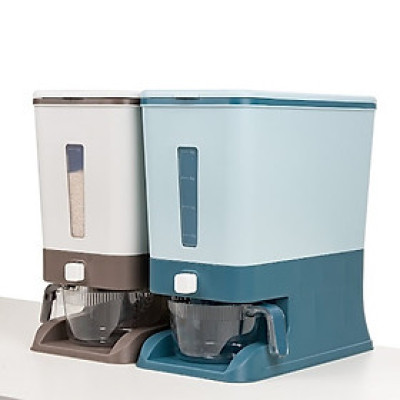 Thùng đựng gạo, ngũ cốc và các loại hạt thông minh 10kg - giao màu ngẫu nhiên