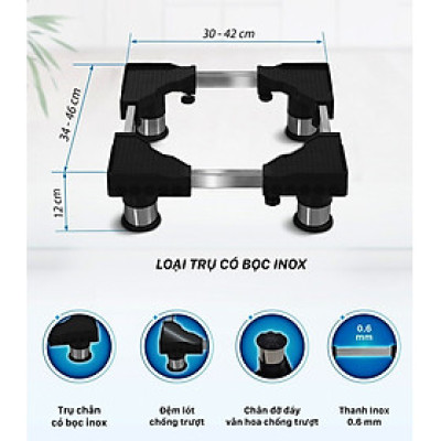 Chân Kệ Máy Lọc Nước Máy Rửa Chén Quạt Điều chỉnh 30-46 cm DVCK-00001