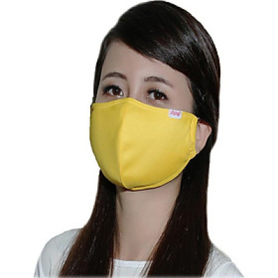 Khẩu trang nhỏ chống nắng UPF50+ vàng Zigzag MAS00105