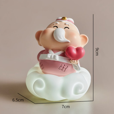 Tượng Nguyệt Lão Trang Trí Decor Có Đèn_ Hàng chính hãng