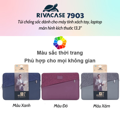 Túi Chống Sốc Rivacase 7903 dành cho Laptop 13.3 Inch - Bảo Hành 24 Tháng - Hàng Chính Hãng