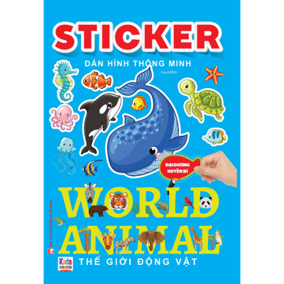 Combo 6 cuốn Sticker dán hình thông minh Thế Giới Động Vật