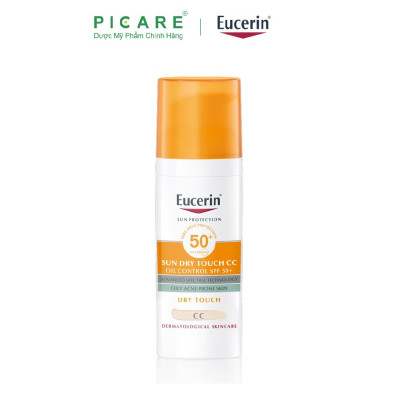 Kem Chống Nắng Trang Điểm Eucerin Sun Creme Face-Tinted CC Cream SPF50+ (50 ml)