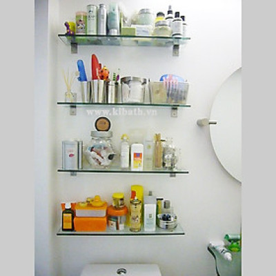 Kệ Kính Cường Lực Kibath Trục Đúc Bas U Chống Xệ Inox 304