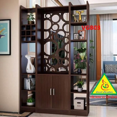 KỆ VÁCH NGĂN PHÒNG KHÁCH , NHÀ BẾP ( 1 VÁCH 2 KỆ) VGB02 