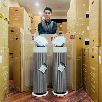 [GIÁ TẠI KHO] Máy lọc không khí LG PuriCare AeroBooster AS55GGSY0 - Bảo Hành 12 Tháng - Hàng chính hãng LG
