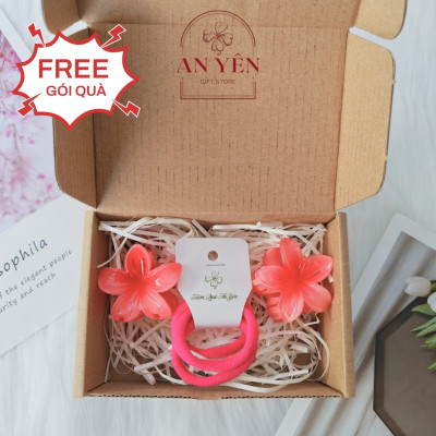 Set Quà Tặng Cột Tóc Quốc Tế Thiếu Nhi 1/6 No.3, Set Quà Kẹp Hoa Sứ Mini Và Cột Tóc Tặng Bé