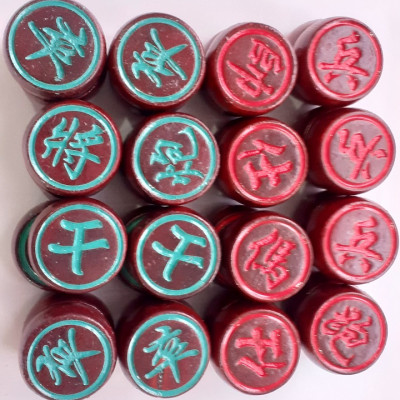 Quân cờ tướng gỗ nhãn đục 1 mặt 3,5cm