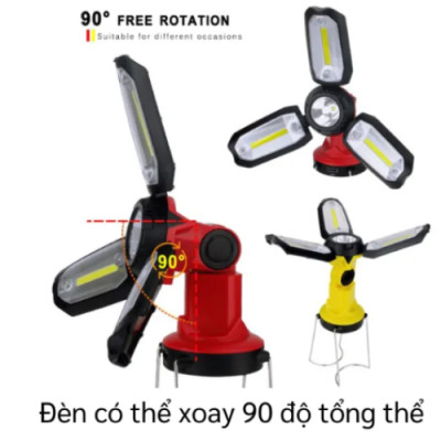 Đèn pin cầm tay đi phượt cắm trại đa năng 3 in 1 - đèn pin siêu sáng - đèn pin mini - den pin cam tay - đèn bão - đèn cắm trại dã ngoại