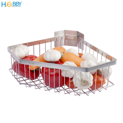 Kệ góc đựng gia vị bếp đa năng inox 304 dán tường HOBBY Home Decor KGT