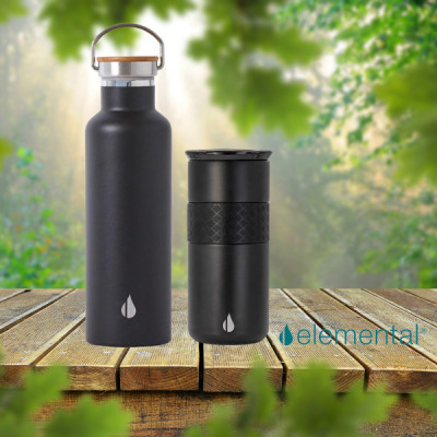 [Quà tặng cao cấp-Thương hiệu Mỹ] Set hộp quà tặng Sinh nhật, set Tinh tế, bình giữ nhiệt và ly giữ nhiệt Elemental cao cấp