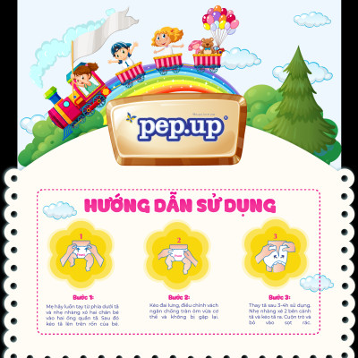 Combo 2 gói Tã/Bỉm Quần Em Bé Pep.up Extra Dry Siêu Mềm Mại, Siêu Khô Thoáng, Kháng Khuẩn Size XXL (16 Miếng/Gói)