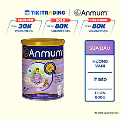 Sữa Bột Dành Cho Mẹ Bầu Anmum Materna Hương Vanilla 800g