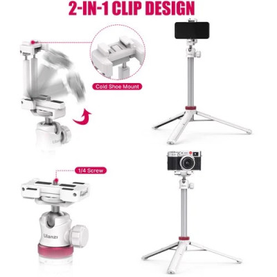Ulanzi MT-44 - Tripod Mini Cho Máy Ảnh, Điện Thoại, Tải Trọng 1.5 Kg, Chiều Cao Tối Đa 109cm- Hàng chính hãng