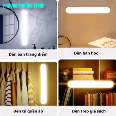 Đèn Led thông minh cao cấp gắn tường, tủ đọc sách tích điện đa năng nhiều cấp độ điều chỉnh ánh sáng bằng nút cảm ứng 1 chạm và điều khiển từ xa có hẹn giờ