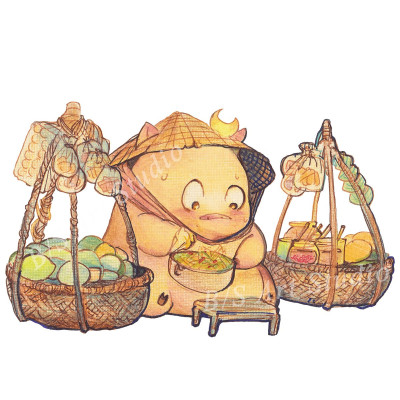 PIG MOON Sticker - Nhà sách Pig Moon - Pig Moon Bookstore - Nhãn dán decal - Decal trang trí - Sticker dán trang trí ốp điện thoại