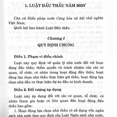 Luật đấu thầu năm 2023 và văn bản hướng dẫn thi hành