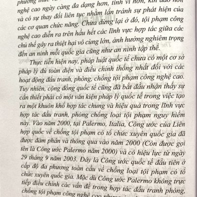 Sách- Pháp luật quốc tế trong hợp túc đấu tranh phòng, chống tội phạm công nghệ cao và những vấn đề đặt ra đối với Việt Nam
