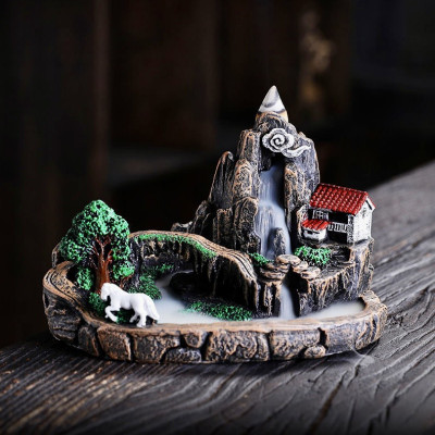 Thác khói tiểu cảnh size đại dùng xông trầm - tháp trầm hương Dương Minh