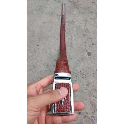 Thắt Lưng Nam Da Cá Sấu Liền Gai Lưng N31ND1 (Mặt trắng)