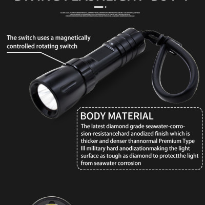 Đèn pin cho thợ lặn TERINO T51 (dùng dưới nước, 30w) - Hàng chính hãng