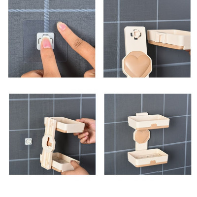 Kệ đựng xà phòng nhà tắm 2 tầng xoay 360 ( Giao màu ngẫu nhiên) - Chính hãng