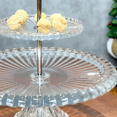 Kệ bánh 2 tầng pha lê Vessen IVV Hàng chính hãng