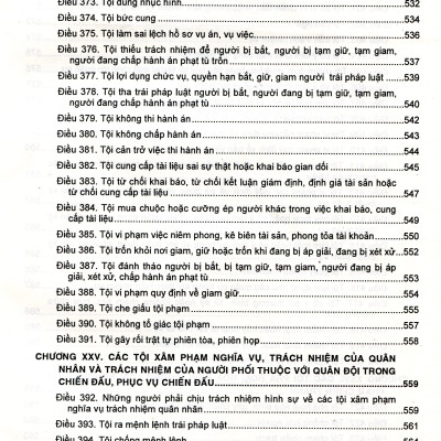 Phương Pháp Định Tội Danh Với 538 Tội Danh Trong Bộ Luật Hình Sự Năm 2015, Được Sửa Đổi, Bổ Sung Năm 2017