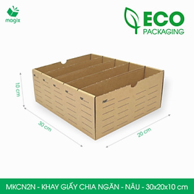 MKCN2N - 30x20x10 cm - 50 khay giấy carton chia ngăn - Khay đựng đồ linh kiện, văn phòng phẩm